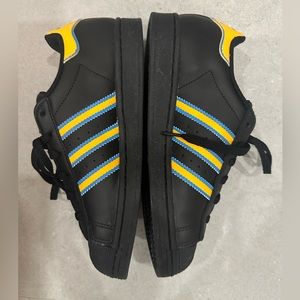 Adidas Superstar J “Black Gold Blue”